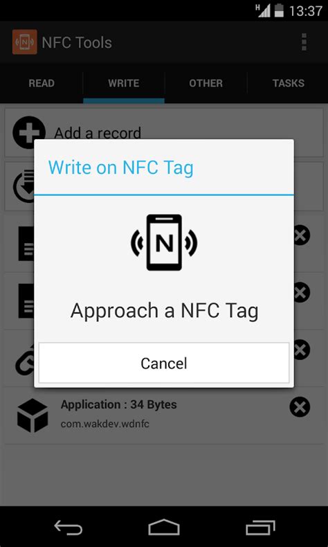 android write nfc tag|nfc tag Android app.